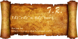 Törös Róbert névjegykártya