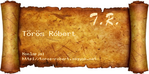 Törös Róbert névjegykártya