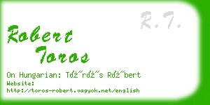 robert toros business card